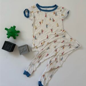 Milkbarn Kids Pajama Set with Sailboat Design